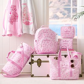 Pink Palm Puff Classic Duffle, Pink