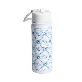 Slim Hill House Blue Trellis Water Bottle