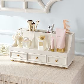 AERIN Bamboo Desktop Beauty Organizer