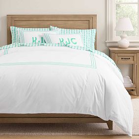 Pink Palm Puff Brynn Border Duvet Cover