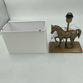 Open Box: Horse Shaped Table Lamp (17") - Brass