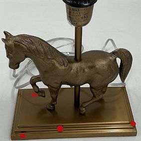Open Box: Horse Shaped Table Lamp (17") - Brass