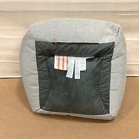 Open Box: Modern Bean Bag Lounger, Large - Boucle Twill Gravel
