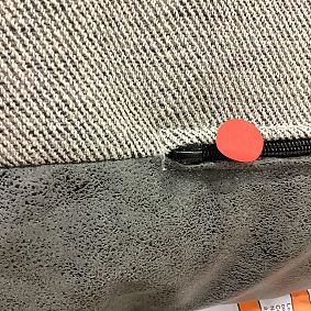 Open Box: Modern Bean Bag Lounger, Large - Boucle Twill Gravel