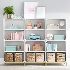 Blaire Triple Tall Bookcase with Shelves (75")