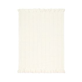 Herringbone Ruffle Throw