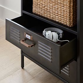 Locker Bookcase with Storage Drawers (24")