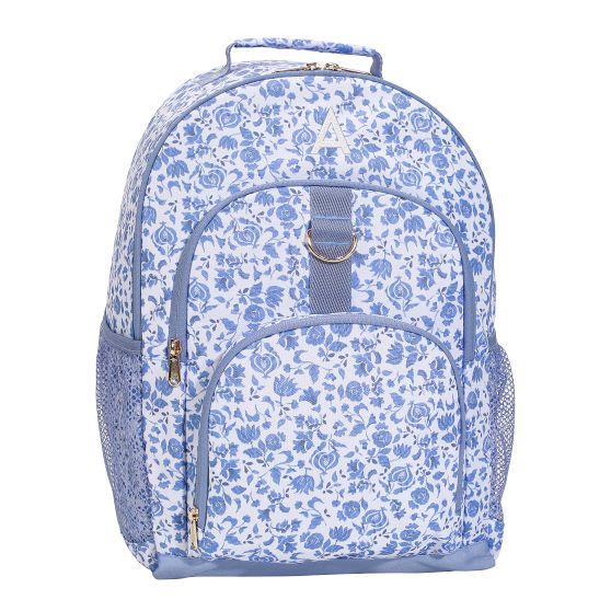 Decorate Floral Backpack - Cream and Blue Hydrangea Backpack Back to School Book Bag Blue Floral Back  main image 3
