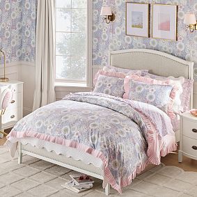 Hello Kitty&reg; & Friends Organic Stripe Ruffle Sheet Set