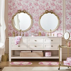 LoveShackFancy Gold Bow Trash Can
