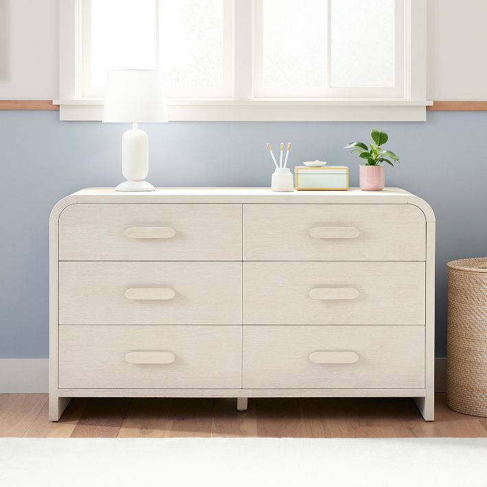 curved dresser Ashley Furniture Frantanna Brown Dresser and Mirror main image 1