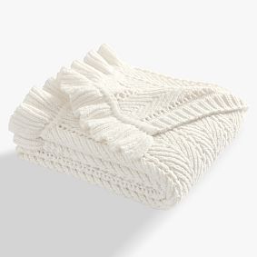 Herringbone Ruffle Throw