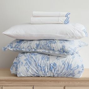 LoveShackFancy Garden Damask Smocked Comforter &amp; Sheet Set Twin XL Bed in a Bag