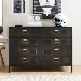 Locker 8-Drawer Wide Dresser (47.5w x 19d")
