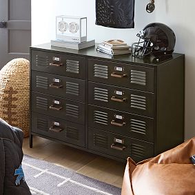 Locker 8-Drawer Wide Dresser (47.5w x 19d")