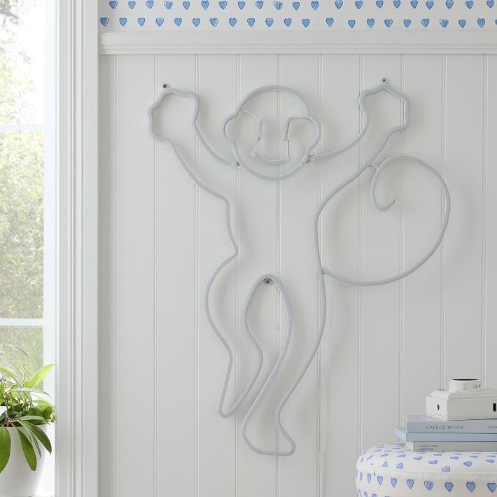 roller-rabbit-monkey-neon-wall