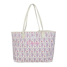 Roller Rabbit Lavender Monkey Tote Bag