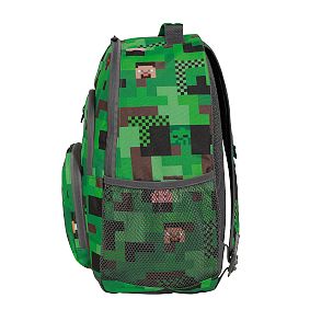 Gear-Up Minecraft Camo Backpack, Lunch and  Water Bottle Bundle, Set of 3