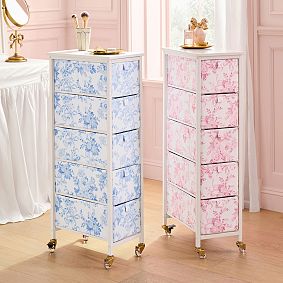 LoveShackFancy Rolling 5-Drawer Cart (9.5"x35")