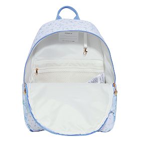 Colby LoveShackFancy Prairie Blue Ditsy Ruffle Backpack, Large