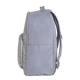 Gear-Up Chambray Eyelet Embroidered Large Backpack and Lunch Box Bundle, Set of 2