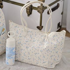LoveShackFancy Blue Ditsy Tote Bag