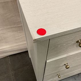 Open Box: Camille Tall Chest of 4 Drawers (31.5"W x 18.5"D) - Bleached Bone