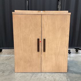 Open Box: Kearny 2-Door Cabinet Bookcase without Base (24.5") - Seadrift
