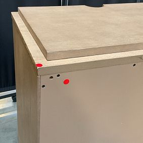 Open Box: Kearny 2-Door Cabinet Bookcase without Base (24.5") - Seadrift