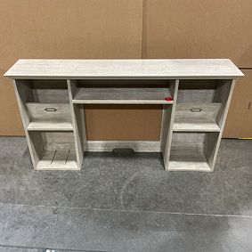 Open Box: Hampton Storage Desk Hutch Only - Brushed Fog, Pewter