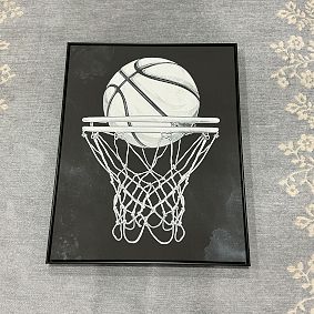 Open Box: Black &amp; White Sports Art - Basketball