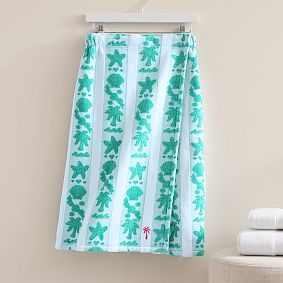 Pink Palm Puff Bath Wrap &amp; Towels Set