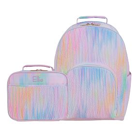 Gear-Up Blur Brush Large Backpack and Lunch Box Bundle, Pink/Orange, Set of 2