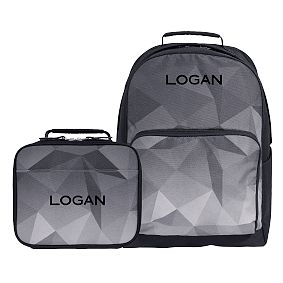 Gear-Up Geo Large Backpack and Lunch Box Bundle, Set of 2
