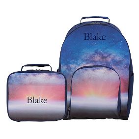 Gear-Up Twilight Aurora Large Backpack and Lunch Box Bundle, Set of 2