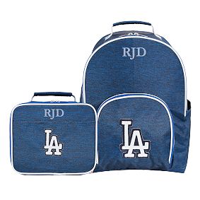 Gear-Up MLB Los Angeles Dodgers Large Backpack and Lunch Box  Bundle, Set of 2