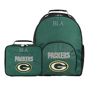 Gear-Up NFL Green Bay Packers Large Backpack and Lunch Box Bundle, Set of 2