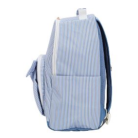 Gear-Up Le Petit Blue Bow Backpack &amp; Cold Pack Lunch Box Bundle