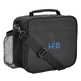 Black Solid Backpack and Cold Pack Lunch Bundle