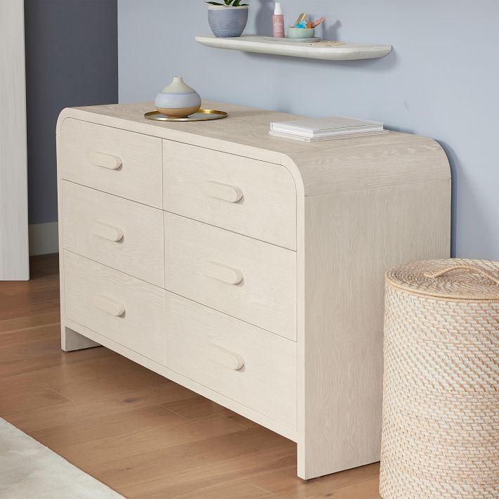 round dresser Amerlife Garyon Modern 7-Drawer Storage with Rounded Corners, Anti-Tip Kit Black round gold Mid-Century 3-Drawer Arched Dresser Raw