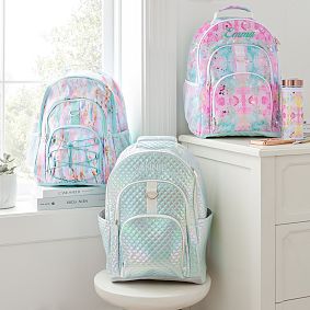 Gear-Up Dreamscape Gold Metallic Backpack &amp; Water Bottle Bundle