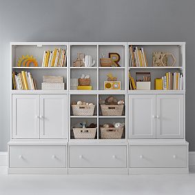 Cameron 2-Cabinet Wall System with Mixed Shelves (88.5")