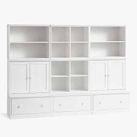 Cameron 2-Cabinet Wall System with Mixed Shelves (88.5")