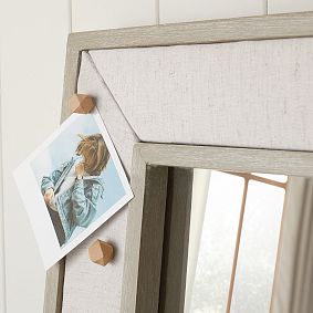 Linen Pinboard Framed Floor Mirror (20"x54")