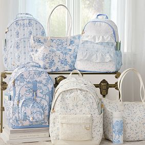 LoveShackFancy Blue Damask Tote Bag
