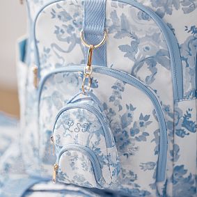 LoveShackFancy Blue Damask Mini Backpack Bag Charm