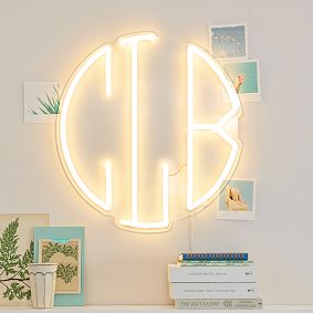 Create Your Own - Circle Monogram Neon LED Wall Light
