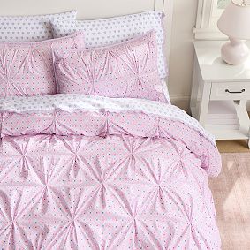 Roller Rabbit Kali Geo Pintuck Organic Duvet Cover