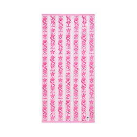 Pink Palm Puff Bath Towel