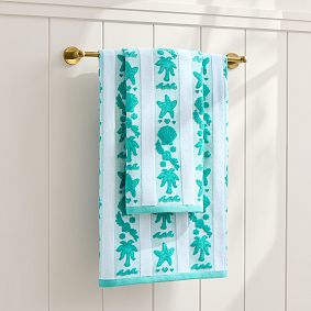 Pink Palm Puff Bath Wrap &amp; Towels Set
